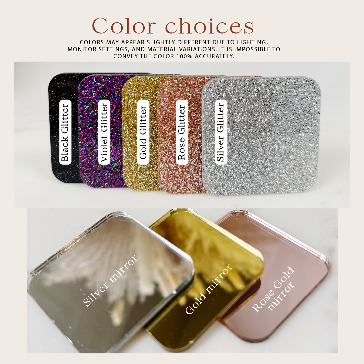 Custom Acrylic Beauty Mirror Sign – Personalized Salon Decor with 3D Text