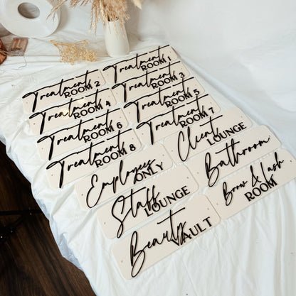 Custom 3D Acrylic Beauty Sign – Personalized Salon Door Plaque