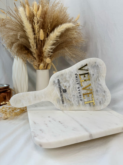 Personalized Dental Hand Mirror – Custom Tooth-Shaped Client Reveal Mirror