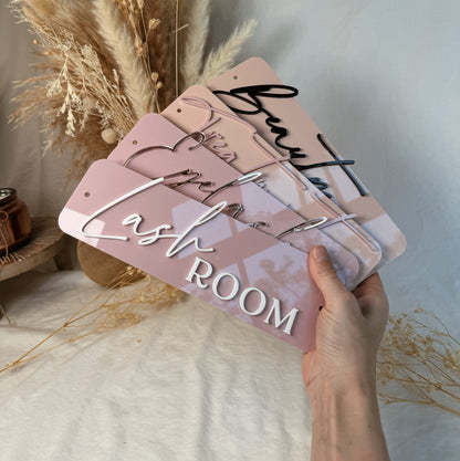 Custom 3D Acrylic Beauty Sign – Personalized Salon Door Plaque