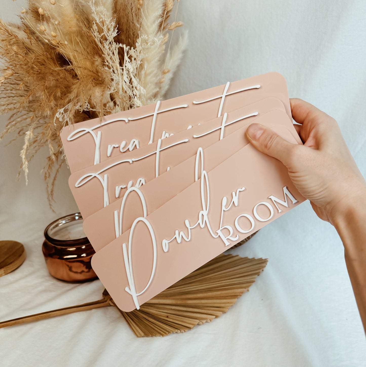 Custom 3D Acrylic Beauty Sign – Personalized Salon Door Plaque