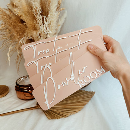 Custom 3D Acrylic Beauty Sign – Personalized Salon Door Plaque