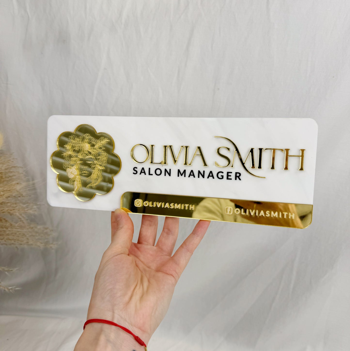 Custom Name Sign with 3D Acrylic Letters –Personalized Door or Wall Sign for Beauty Salon, Lash Tech, Hair Stylist, MUA, or Office Decor